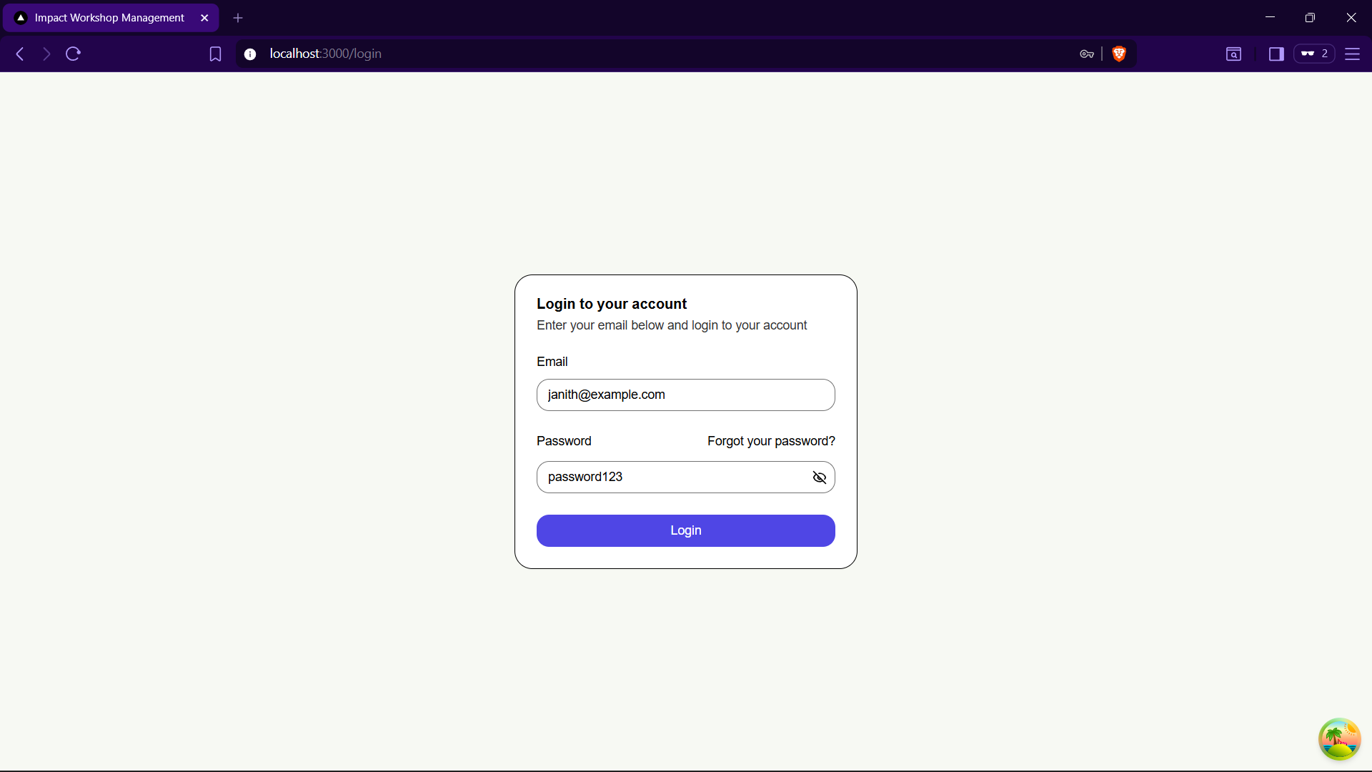 Impact Workshop Management - screenshot 1